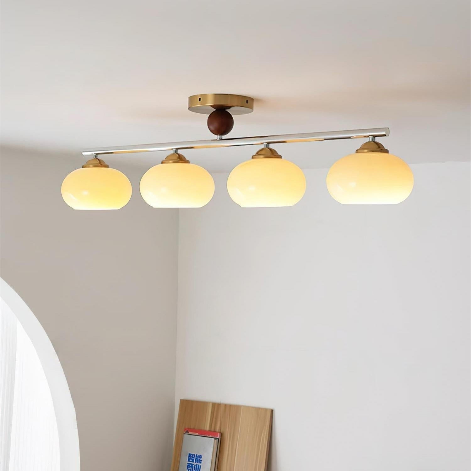 Freyza | Plafonnier affleurant en verre – Moderne pour chambre, couloir et cuisine