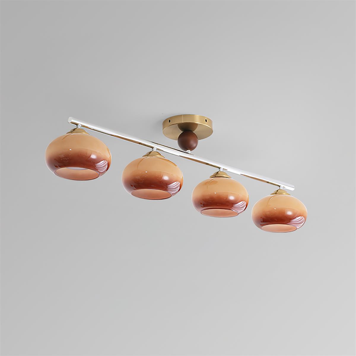 Freyza | Plafonnier affleurant en verre – Moderne pour chambre, couloir et cuisine