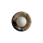 Freyza | Alsorarae Beige Glas-Marmor-Wandleuchte – Schlafzimmer Flur