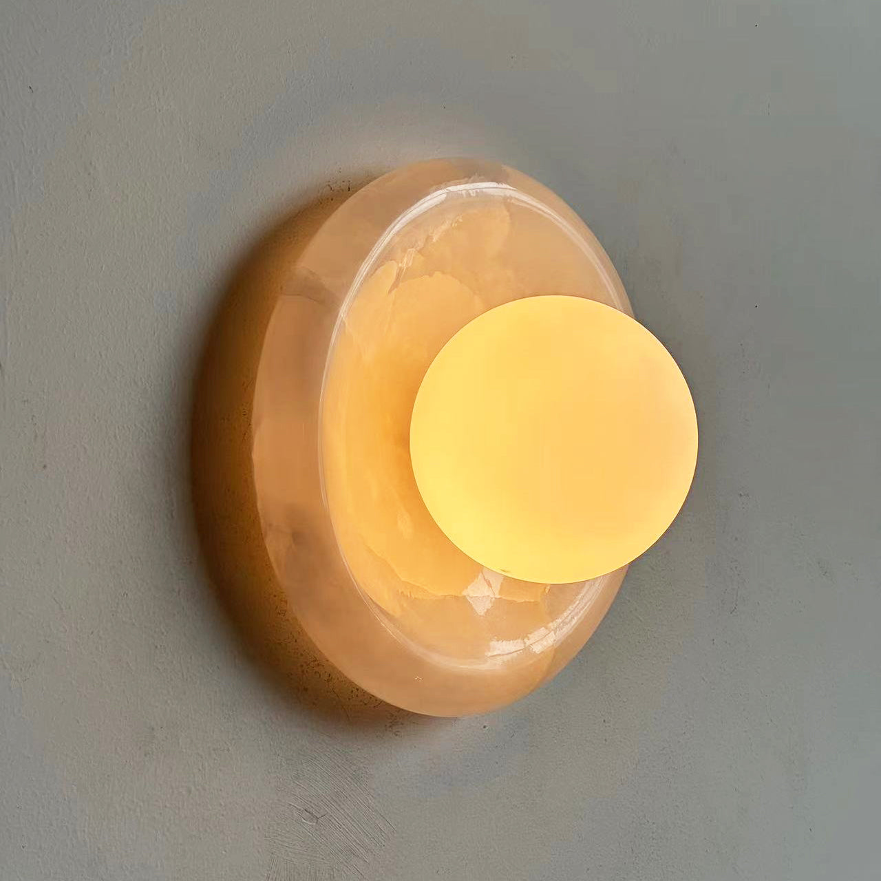 Freyza | Aursilos Nordic Art White Glass Wall Light – Nordic Bedroom Hallway