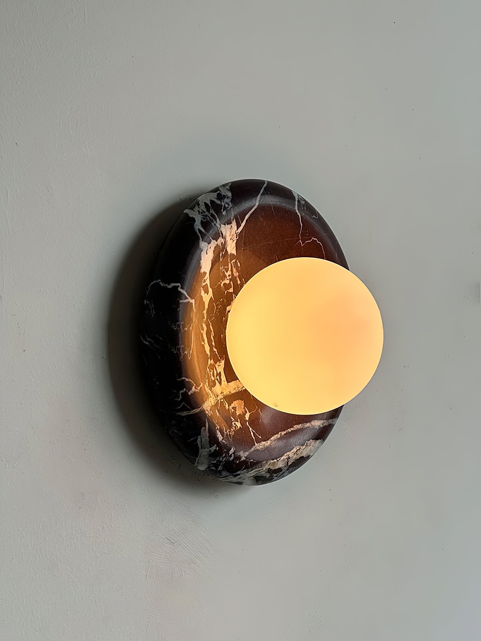 Freyza | Uzorionis Nordic Art Glass Marble Wall Light – Nordic Bedroom Hallway