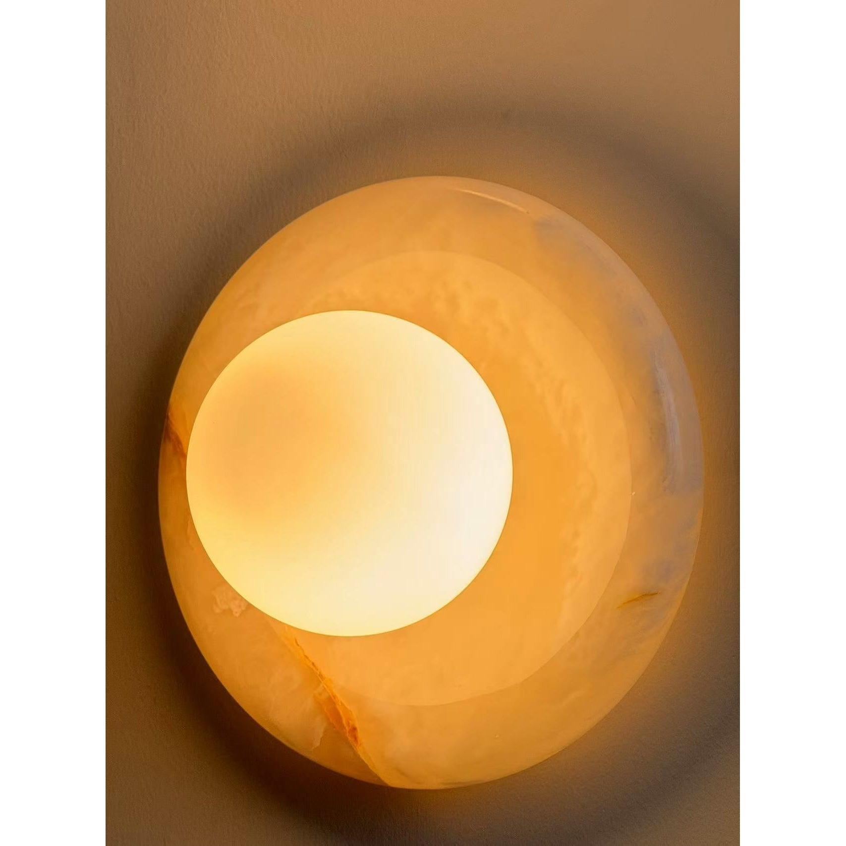 Freyza | Aursilos Nordic Art White Glass Wall Light – Nordic Bedroom Hallway