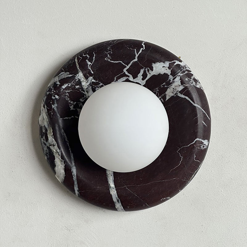 Freyza | Uzorionis Nordic Art Glass Marble Wall Light – Nordic Bedroom Hallway