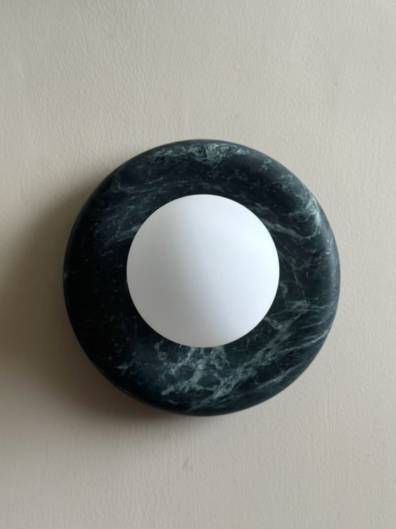 Freyza | Cusorion Dunkelgrüne Marmor-Wandleuchte – Schlafzimmer Flur