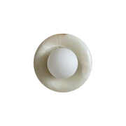 Freyza | Aursilos Nordic Art White Glass Wall Light – Nordic Bedroom Hallway