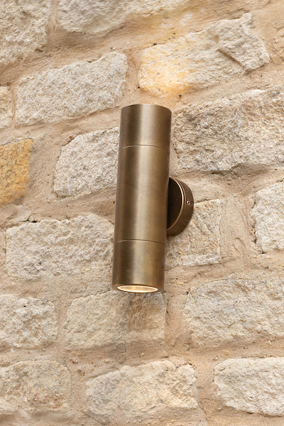 Ortega | Brass Up/Down Outdoor Wall Light with IP65 Weather Protection | Elegant Dual-Direction Illumination for Patios 1