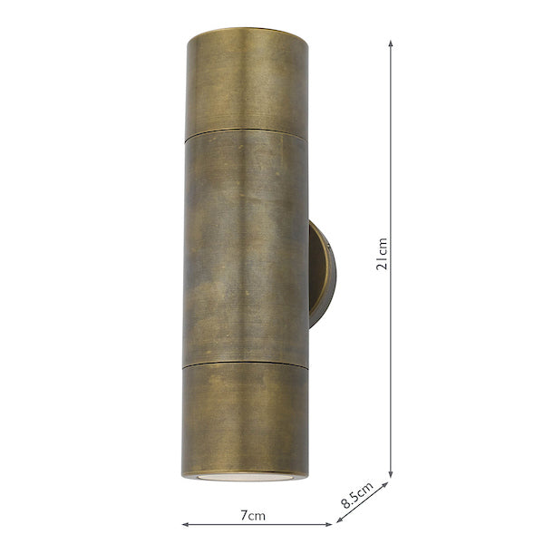 Ortega | Brass Up/Down Outdoor Wall Light with IP65 Weather Protection | Elegant Dual-Direction Illumination for Patios 4