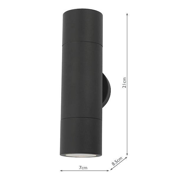 Ortega | Up/Down Outdoor Wall Light with IP65 Weather Protection | Sleek Black Finish for Dramatic Illumination 4