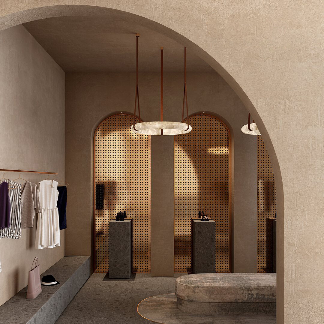 Freyza | Culiris braun-alabasterfarbener Kronleuchter – Esszimmer Wohnzimmer