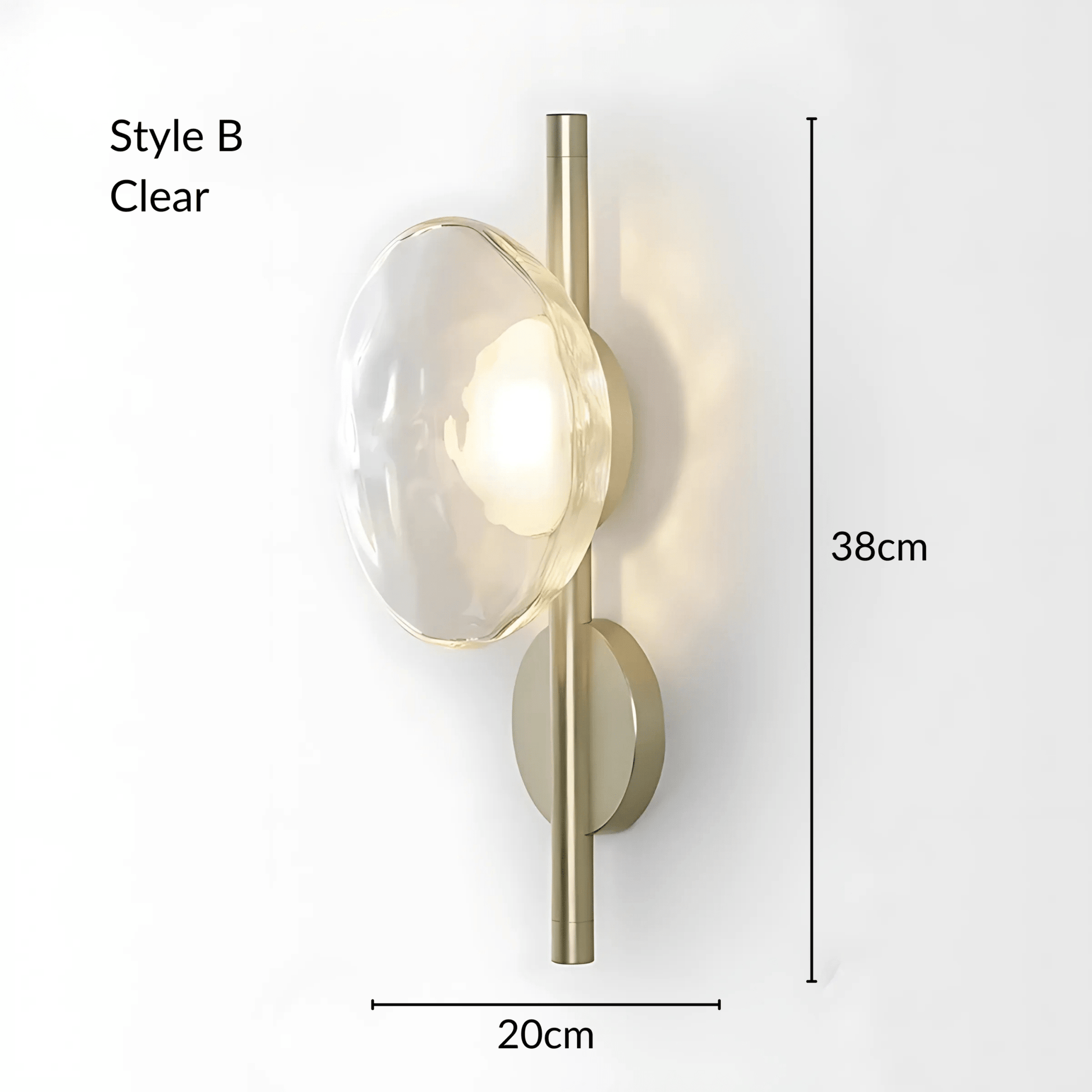 OysterGlow | Elegant Organic Glass Wall Lamp for Sophisticated Ambiance 11
