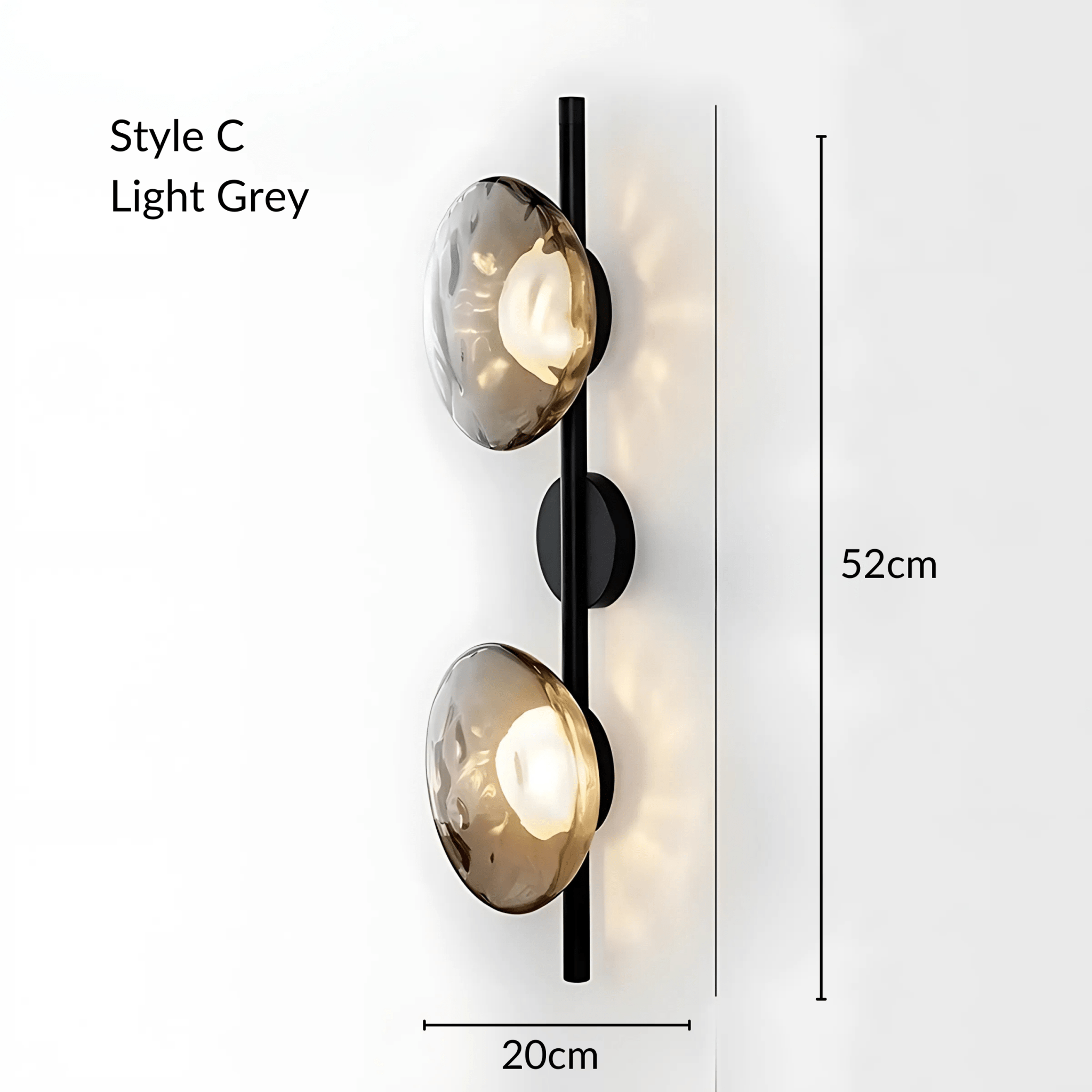 OysterGlow | Elegant Organic Glass Wall Lamp for Sophisticated Ambiance 15