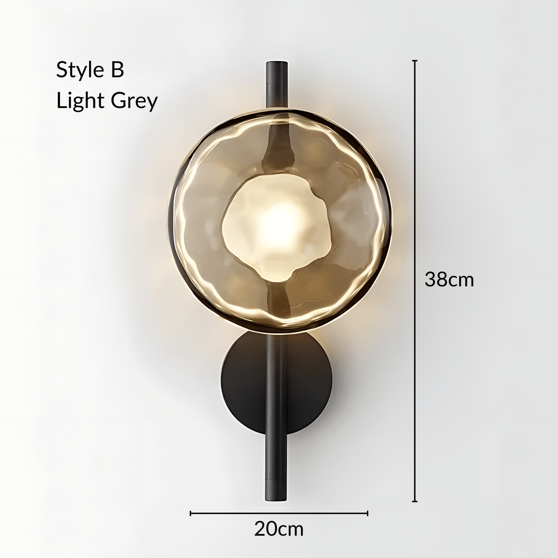 OysterGlow | Elegant Organic Glass Wall Lamp for Sophisticated Ambiance 19