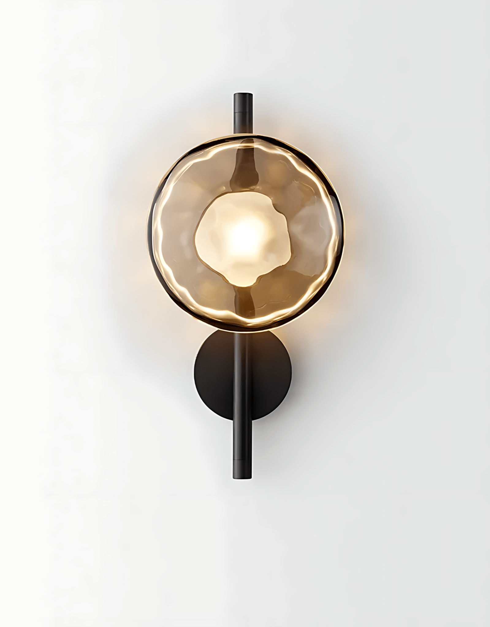 OysterGlow | Elegant Organic Glass Wall Lamp for Sophisticated Ambiance 4