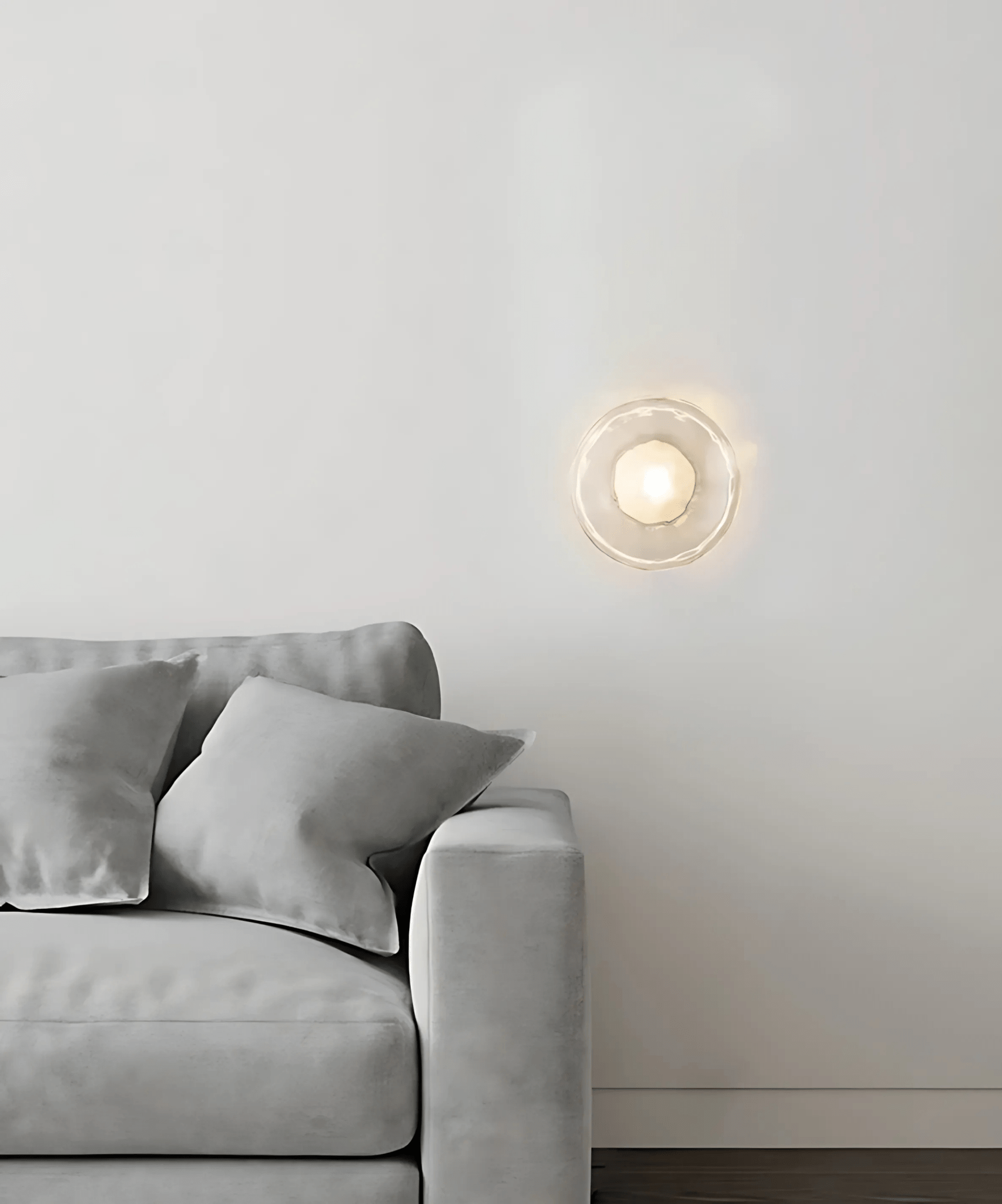 OysterGlow | Elegant Organic Glass Wall Lamp for Sophisticated Ambiance 5