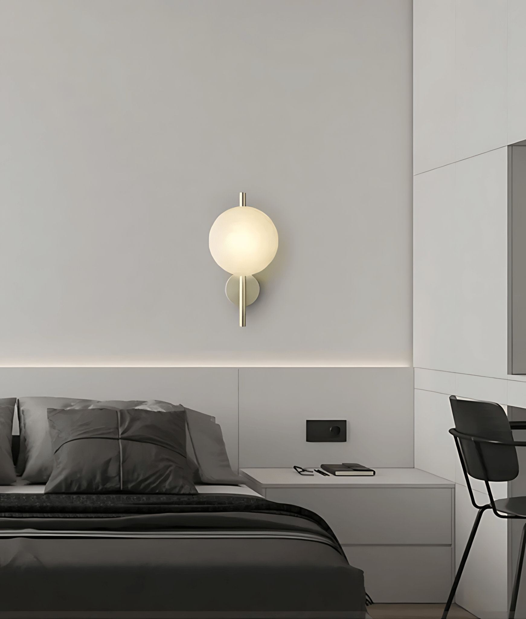 OysterGlow | Elegant Organic Glass Wall Lamp for Sophisticated Ambiance 7