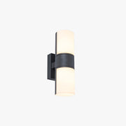 Freyza | Applique murale extérieure noire et blanche – Éclairage moderne pour jardin, porche et extérieur