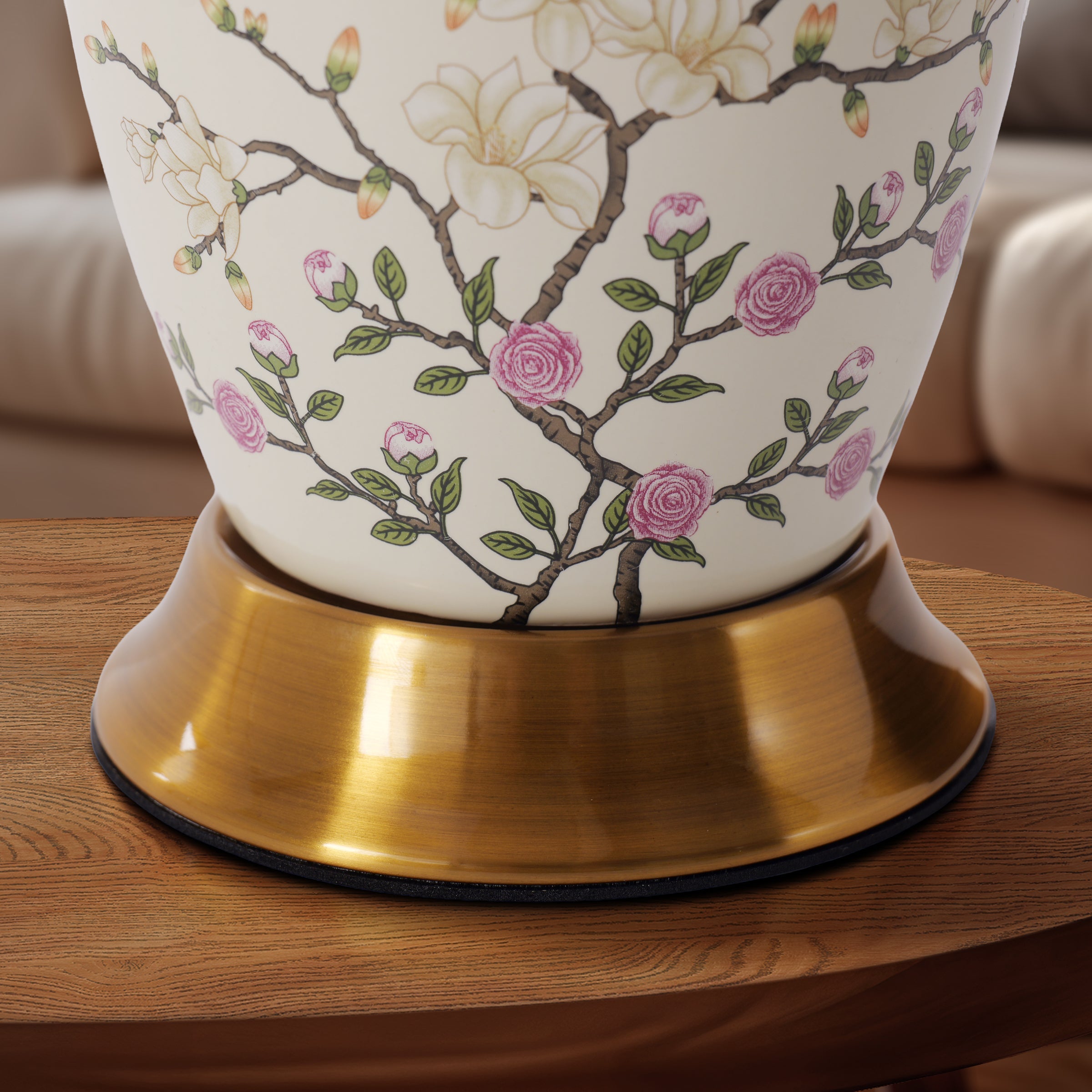 Ceramic Elegance | Timeless Hand-Painted Chinoiserie Table Lamp 10