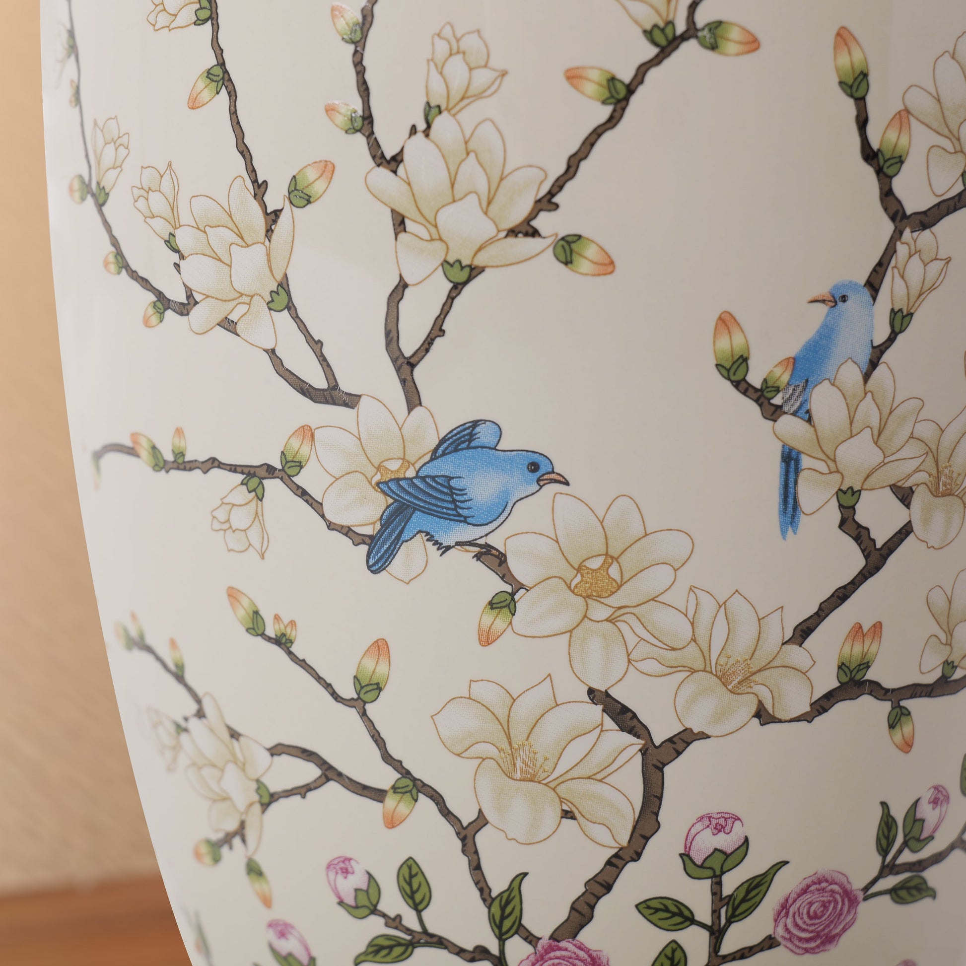 Ceramic Elegance | Timeless Hand-Painted Chinoiserie Table Lamp 9