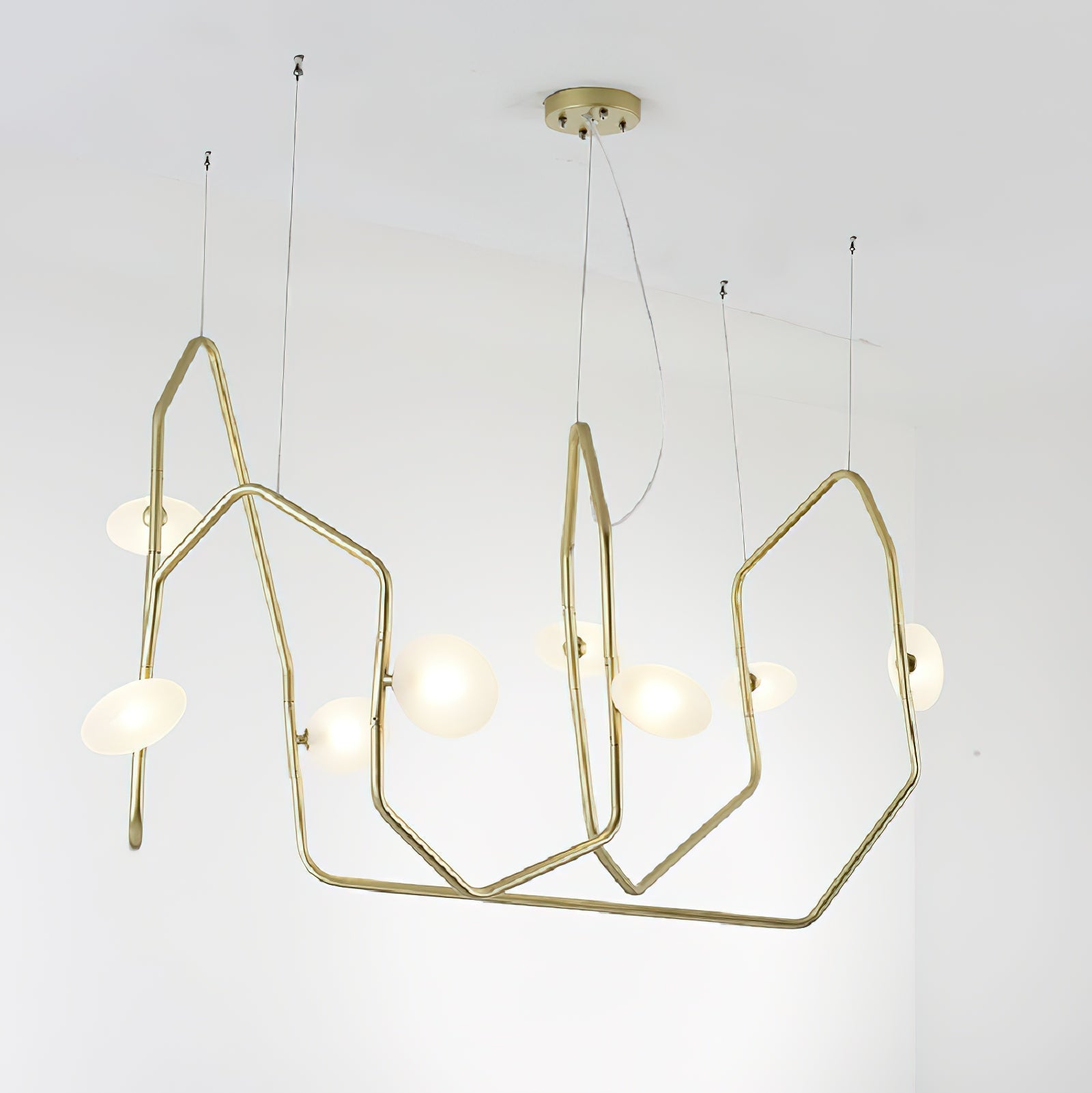 Freyza | Aurvaryra Brass Glass Brass Glass Chandelier – Dining Room Living Room
