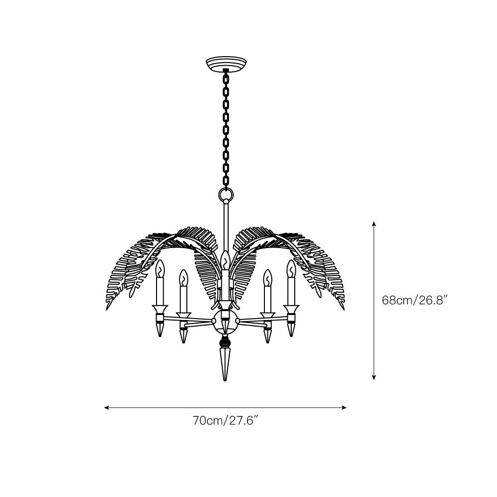 Freyza | Italis Frond Chandelier Chandelier – Dining Room Living Room
