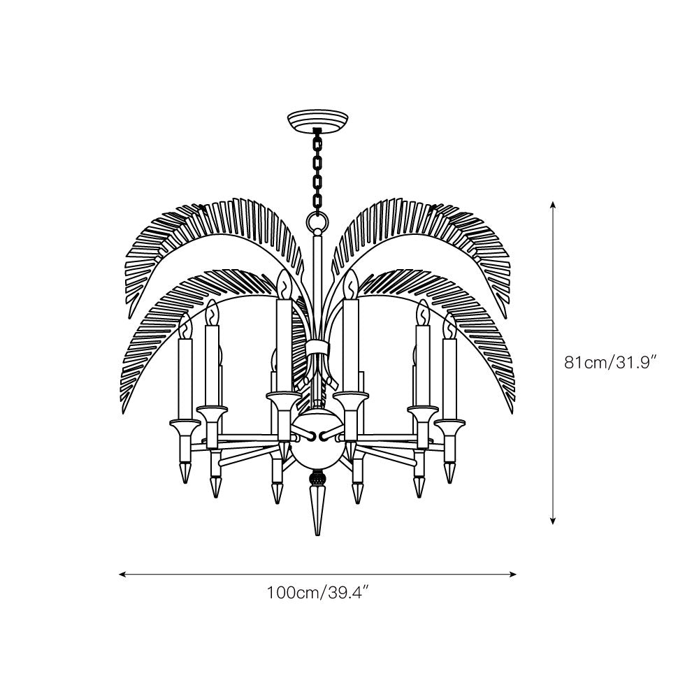 Freyza | Italis Frond Chandelier Chandelier – Dining Room Living Room