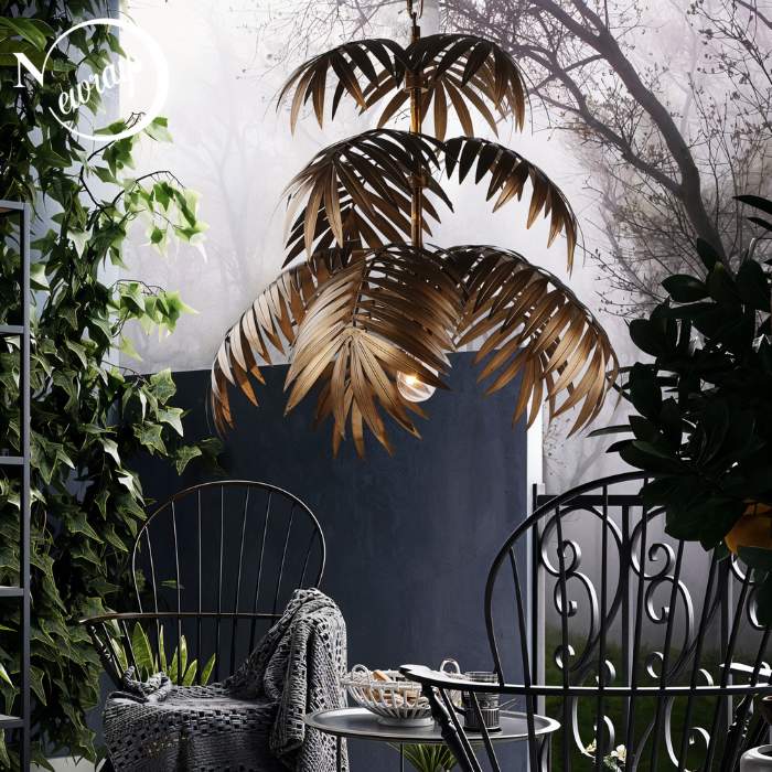 Freyza - Palmae | Elegante tropische Blattmoderner Kronleuchter