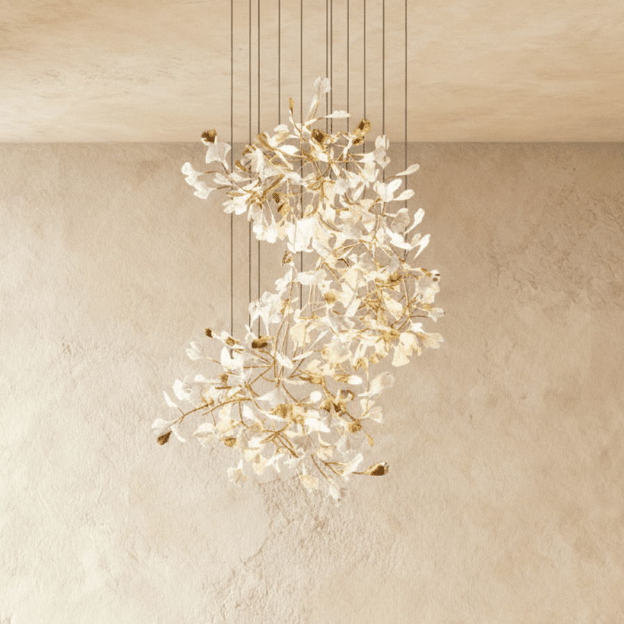 Freyza - PanraLeaf | Elegant Modern Acrylic and Ceramic Chandelier