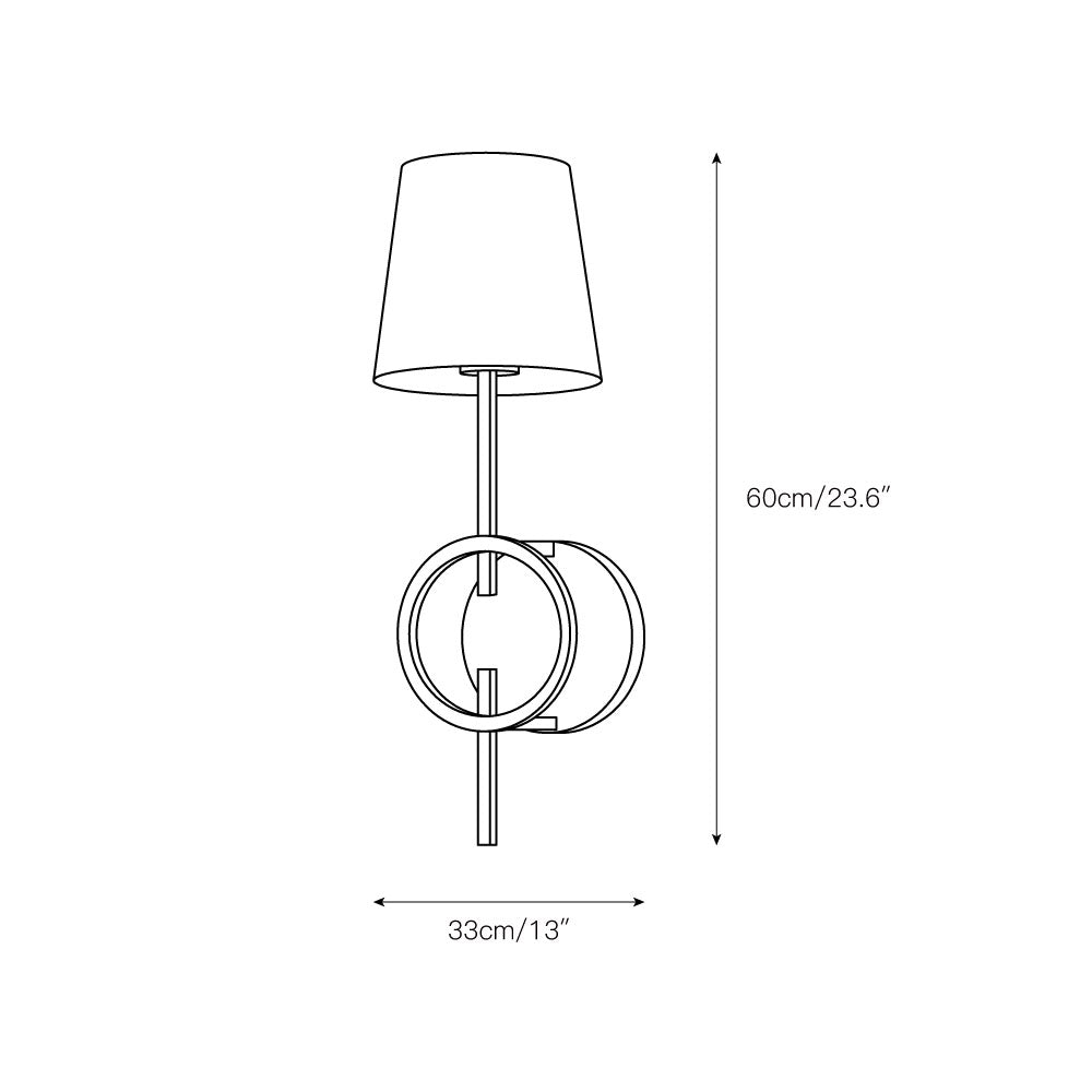 Freyza | Evtalila elegante Vintage-Wandleuchte aus schwarzem Stoff – Vintage-Schlafzimmer und Flur