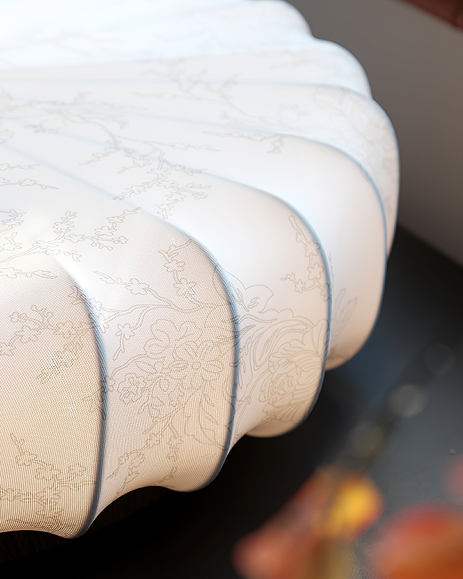 Freyza | Plafonnier en tissu, bois et abat-jour en tissu – chambre, salon