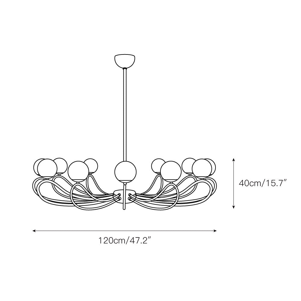 Freyza | Aurlaeir Elegance Vintage Brass Glass Chandelier – Vintage Dining Room Living Room
