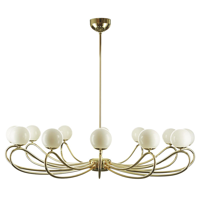 Freyza | Aurlaeir Elegance Vintage Brass Glass Chandelier – Vintage Dining Room Living Room