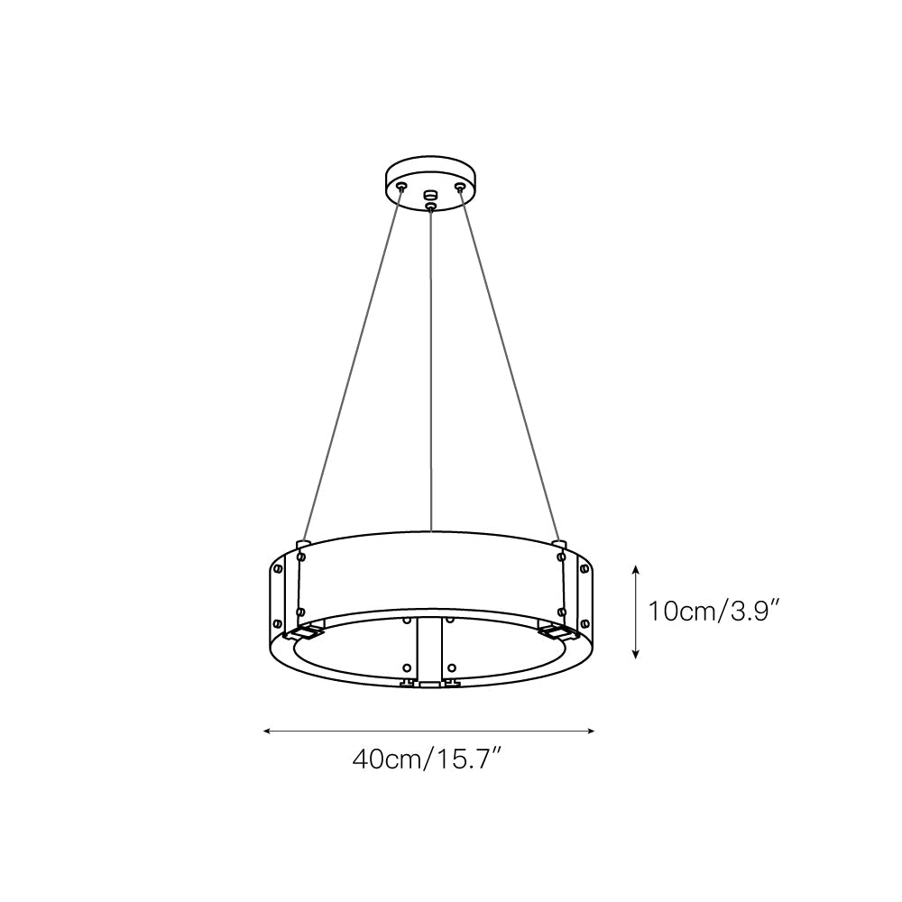 Freyza | Parallel Ring Glass Glass Chandelier – Dining Room Living Room