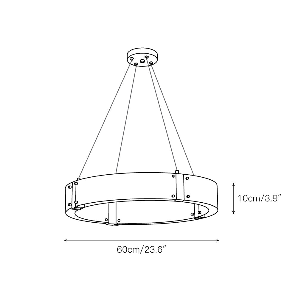 Freyza | Parallel Ring Glass Glass Chandelier – Dining Room Living Room