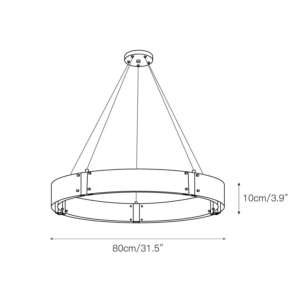 Freyza | Parallel Ring Glass Glass Chandelier – Dining Room Living Room