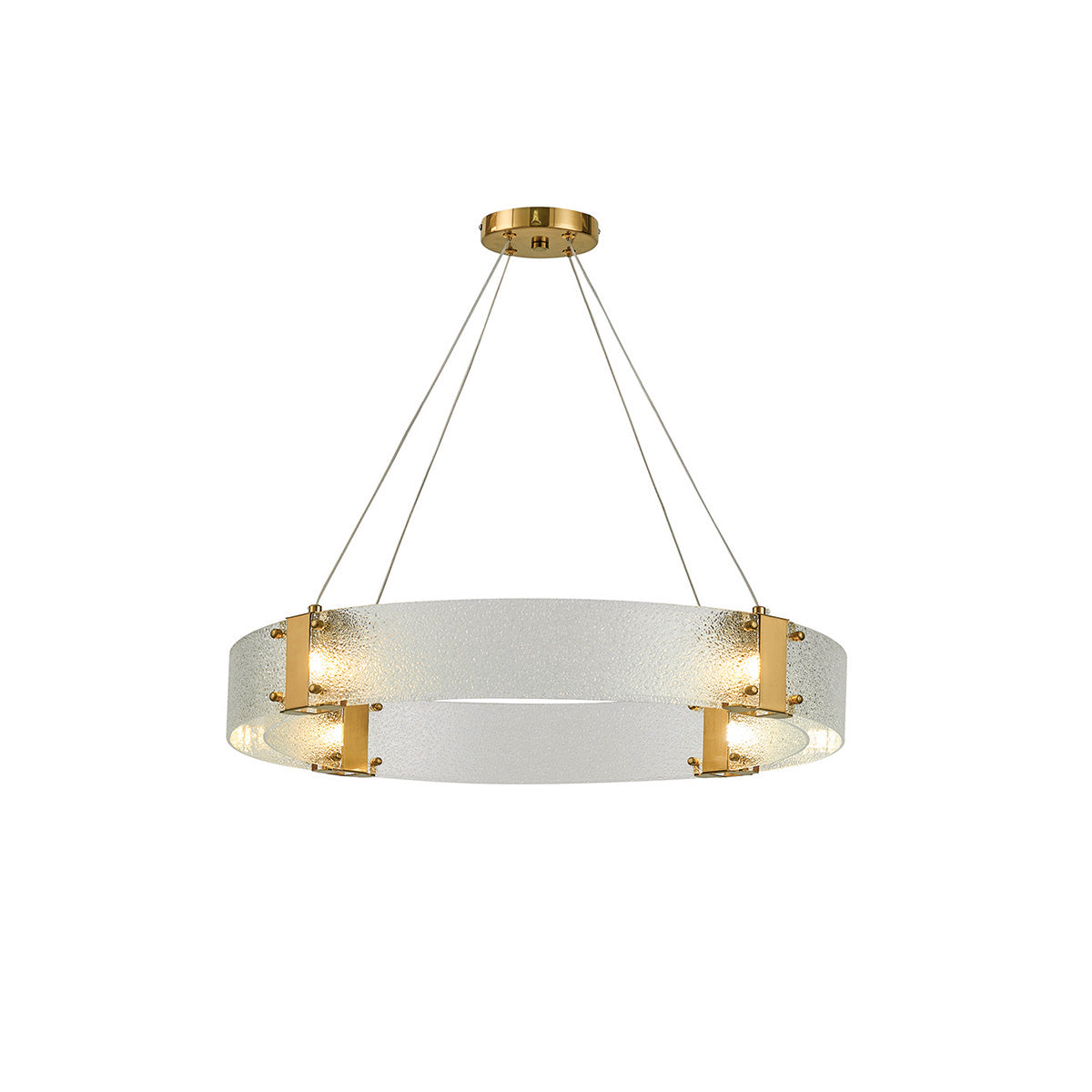 Freyza | Parallel Ring Glass Glass Chandelier – Dining Room Living Room