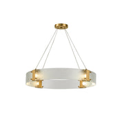 Freyza | Parallel Ring Glass Glass Chandelier – Dining Room Living Room