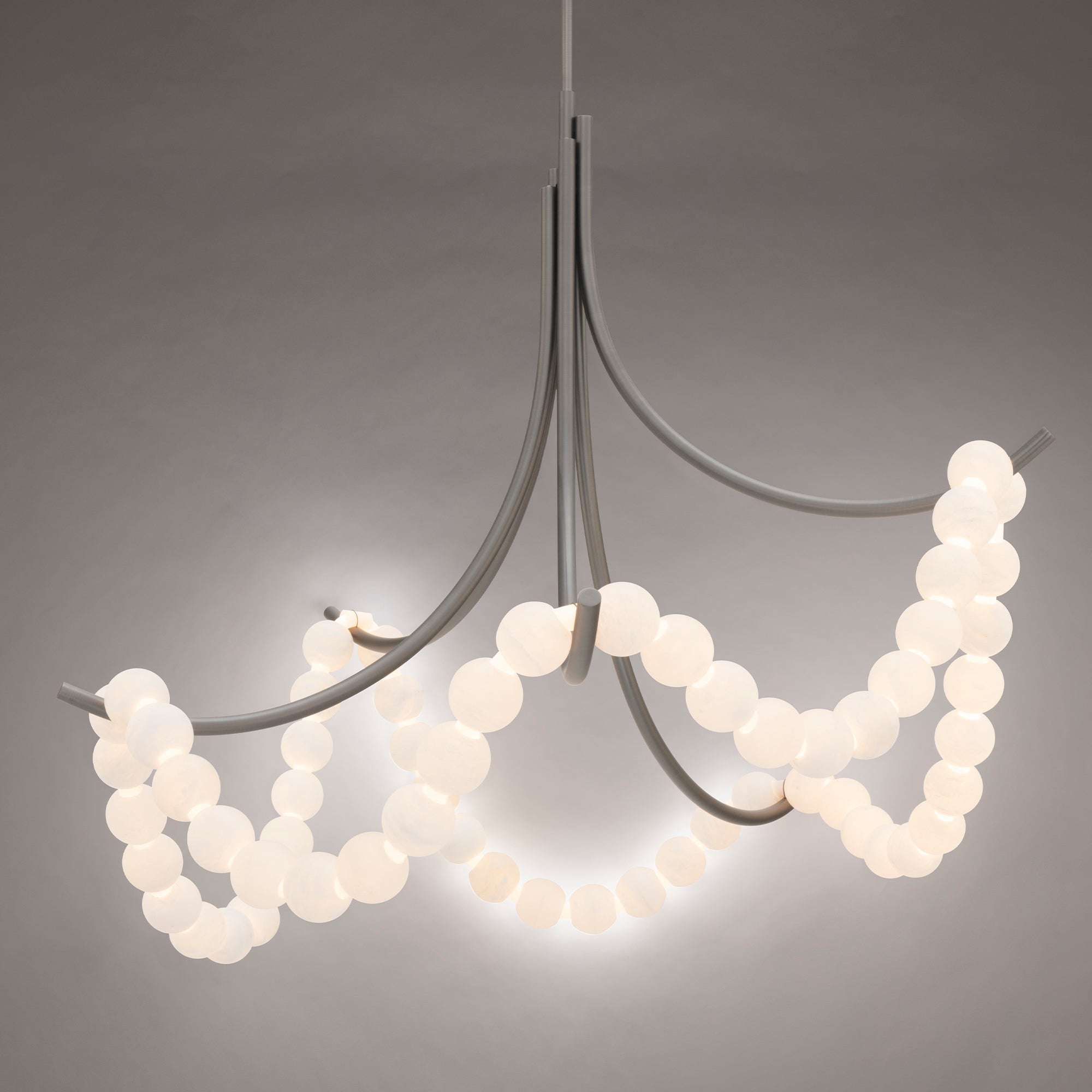 Freyza | Zavenarae Nordischer Kunst-Nickel-Kronleuchter – Nordisches Esszimmer, Wohnzimmer