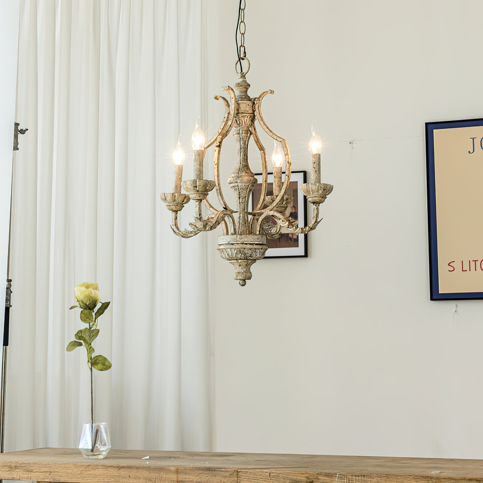 Freyza | Orinira Vintage-Industrielle Holz-Pendelleuchte – Industrielle Küche, Esszimmer