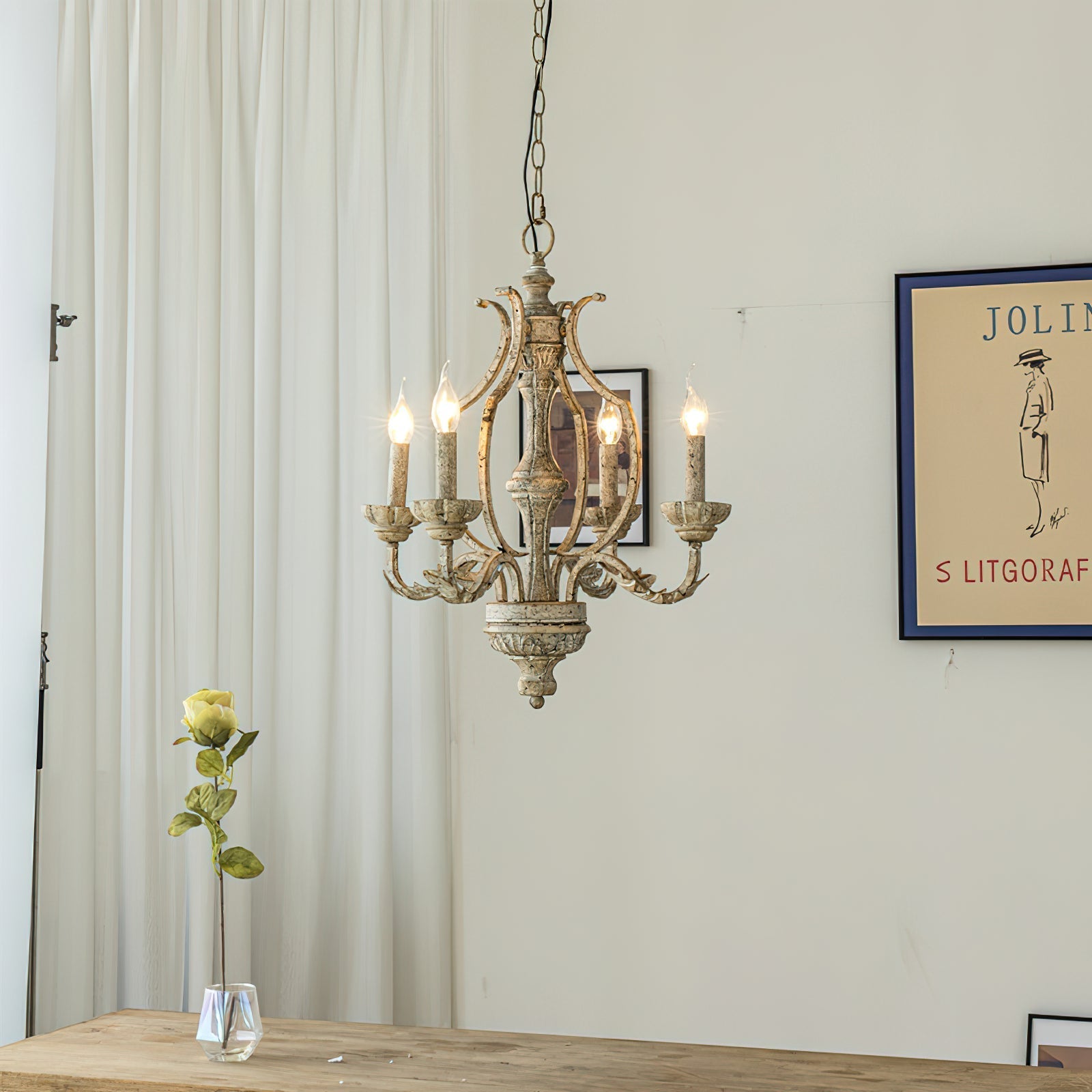 Freyza | Orinira Vintage-Industrielle Holz-Pendelleuchte – Industrielle Küche, Esszimmer