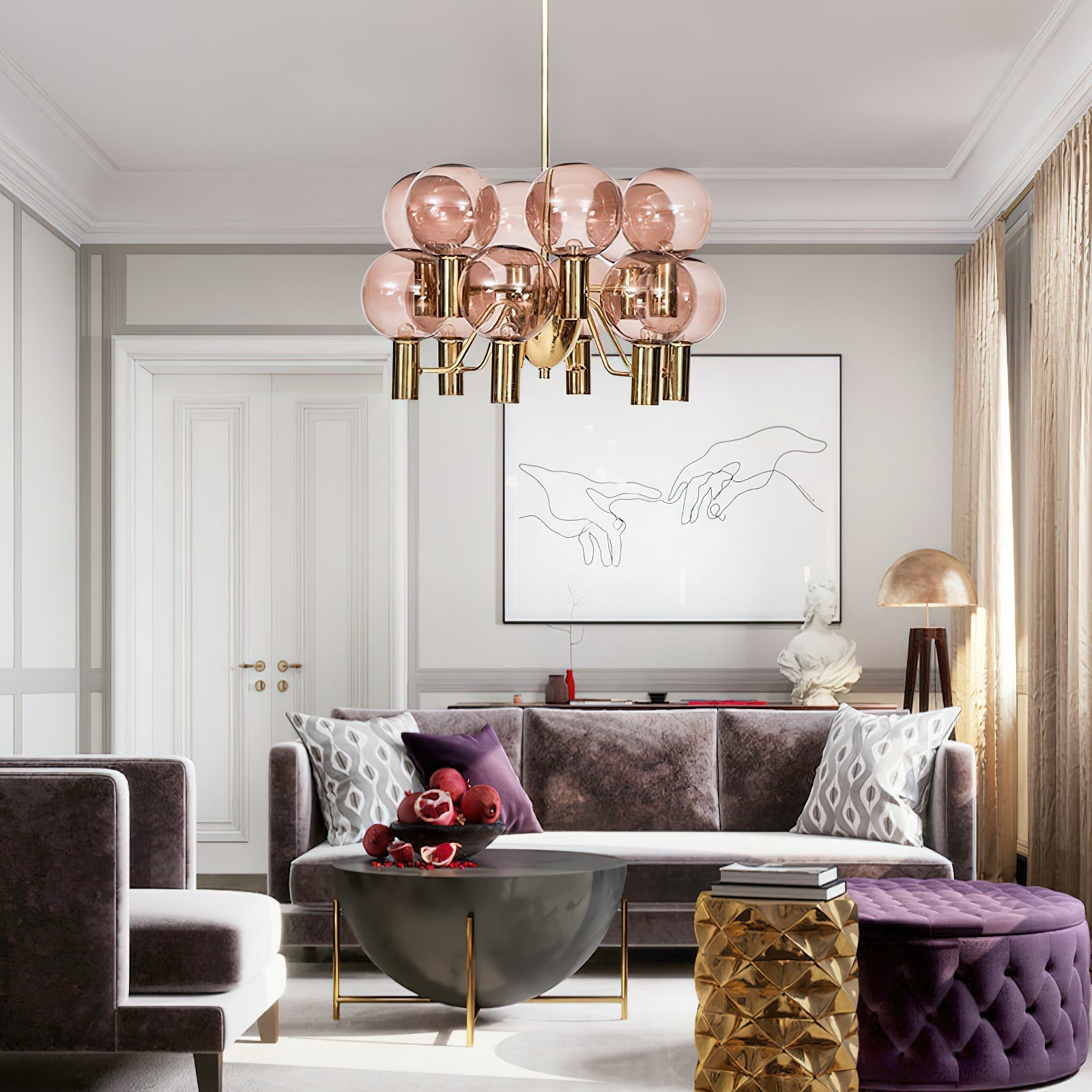 Freyza | Evmarara Postmodern Luxury Glass Chandelier – Modern Dining Room Living Room