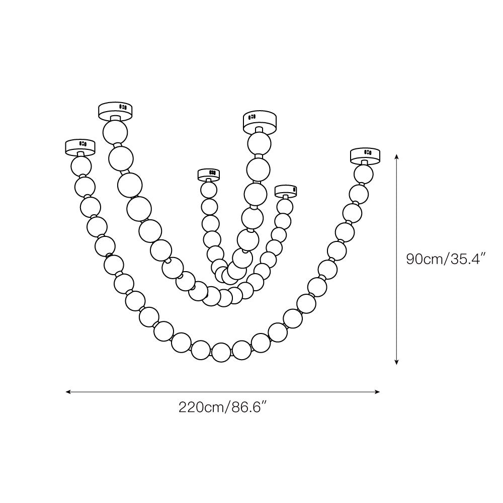 Freyza | Icarara Pearl Necklace Glass Chandelier – Dining Room Living Room