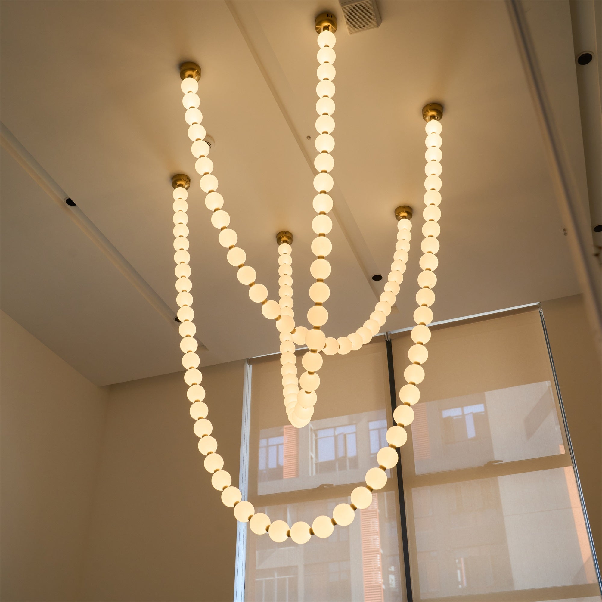 Freyza | Icarara Pearl Necklace Glass Chandelier – Dining Room Living Room