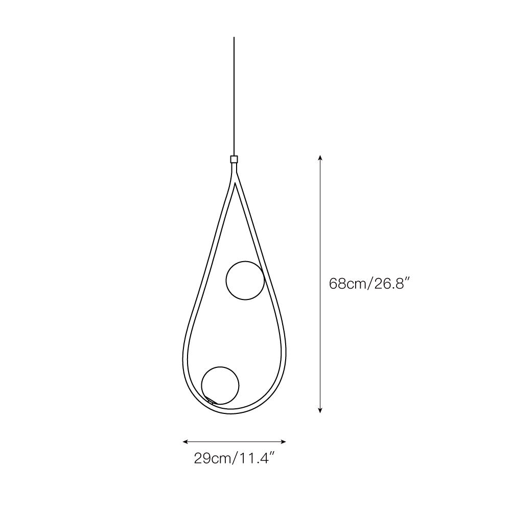 Freyza | Ertheion-Perlen-Messing-Messing-Glas-Pendelleuchte – Küche Esszimmer