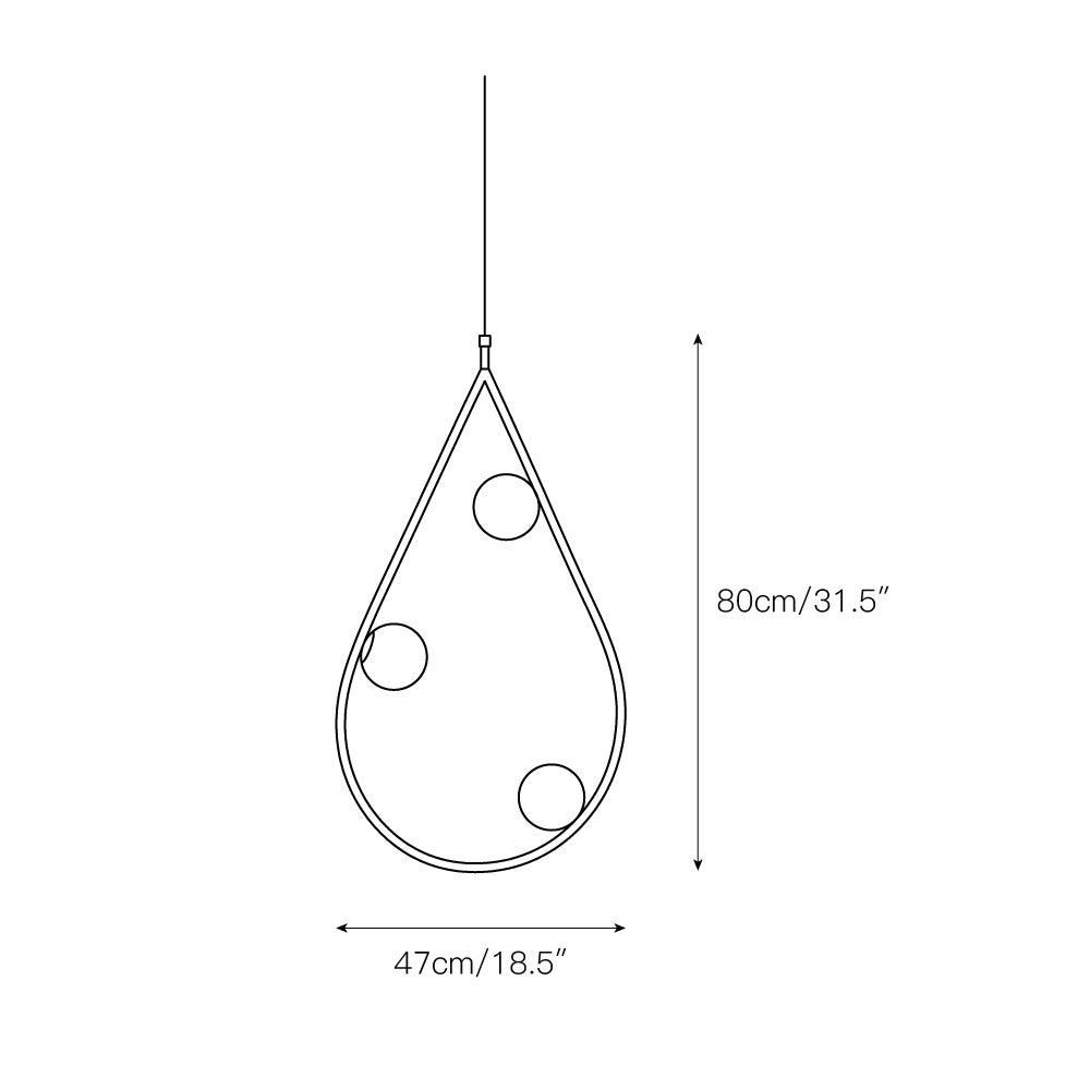 Freyza | Ertheion-Perlen-Messing-Messing-Glas-Pendelleuchte – Küche Esszimmer