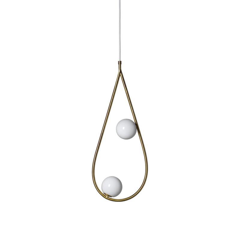 Freyza | Ertheion-Perlen-Messing-Messing-Glas-Pendelleuchte – Küche Esszimmer