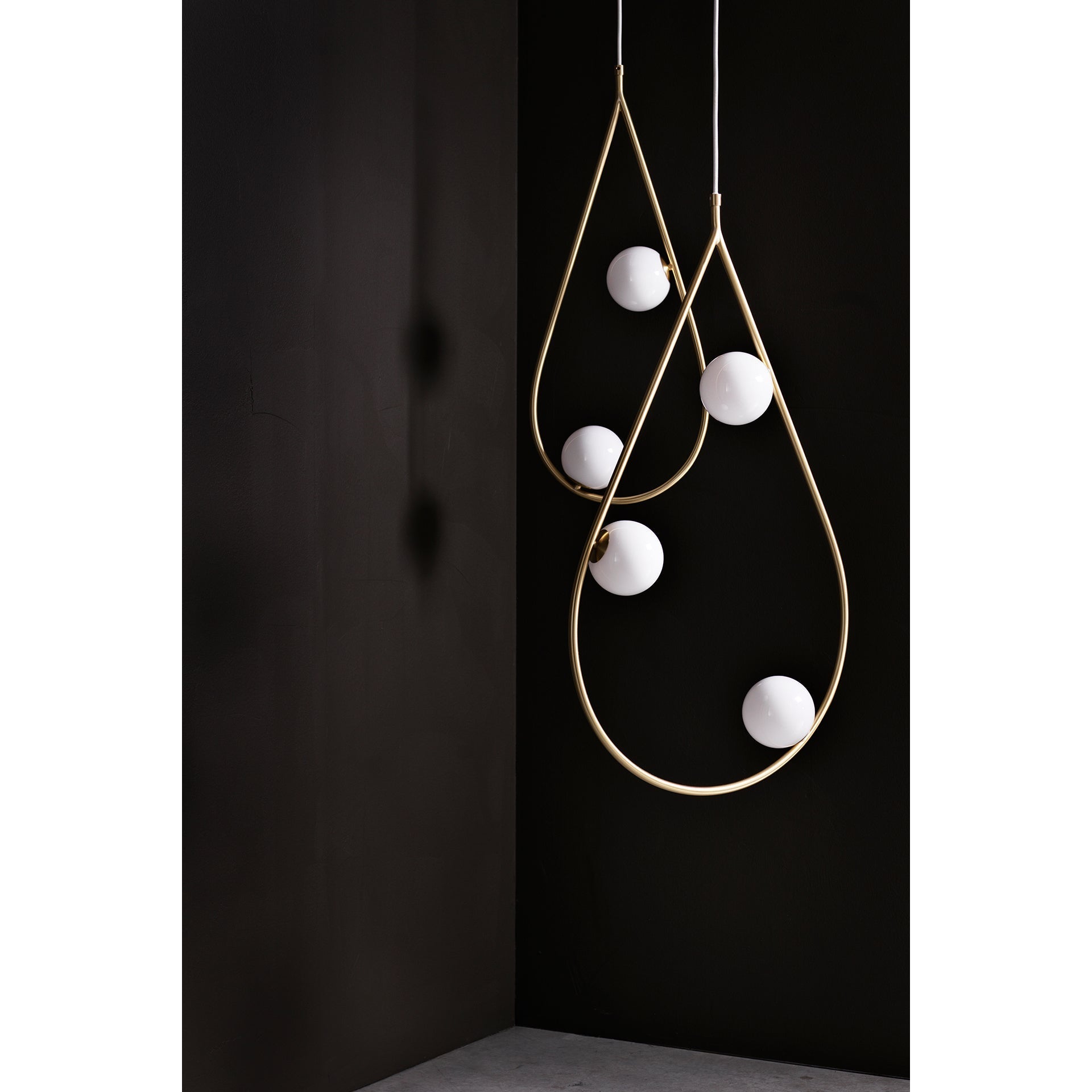 Freyza | Ertheion-Perlen-Messing-Messing-Glas-Pendelleuchte – Küche Esszimmer