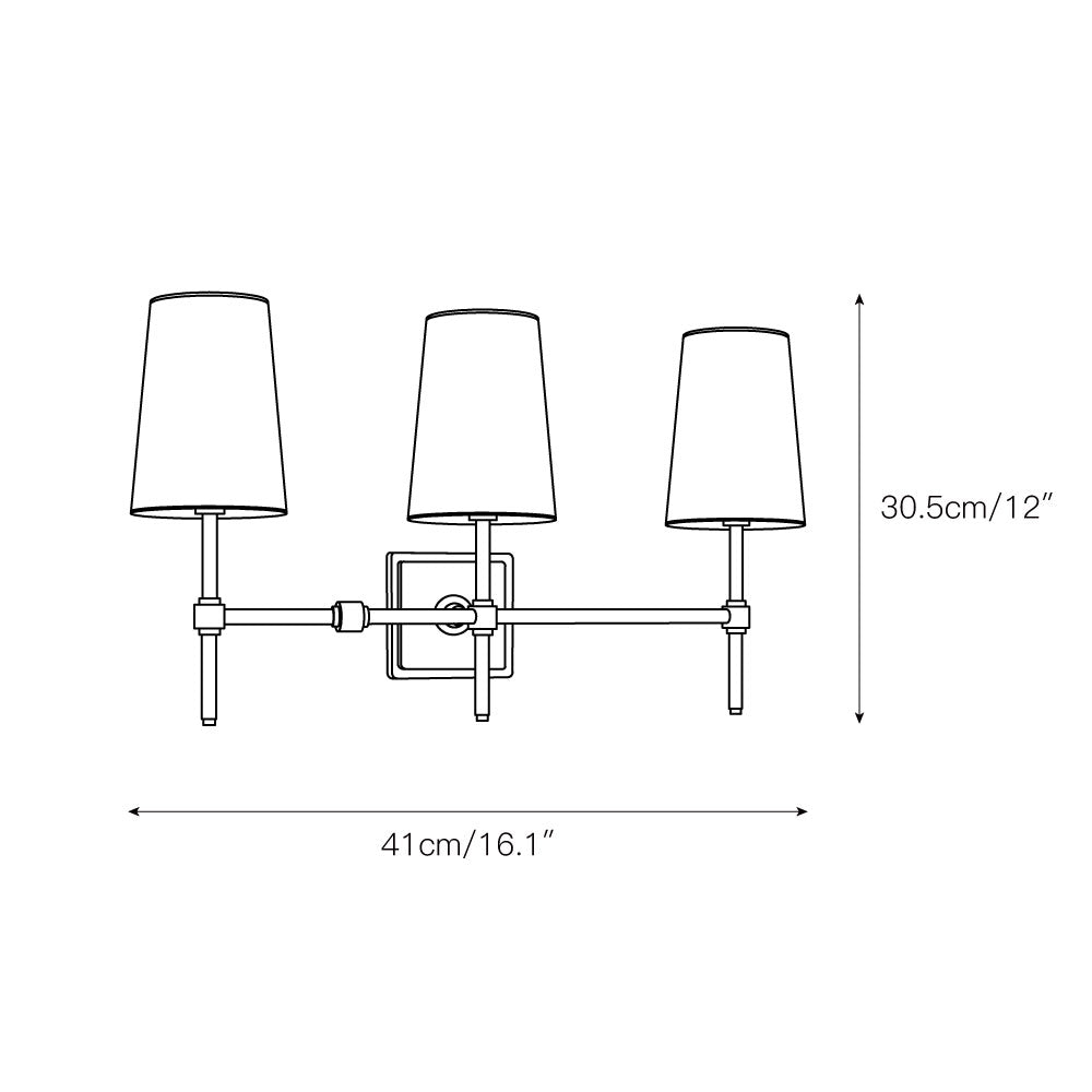 Freyza | Vicarara Vintage-Industrielle Wandleuchte aus Messing mit Stoffschirm – Industrielles Schlafzimmer, Flur