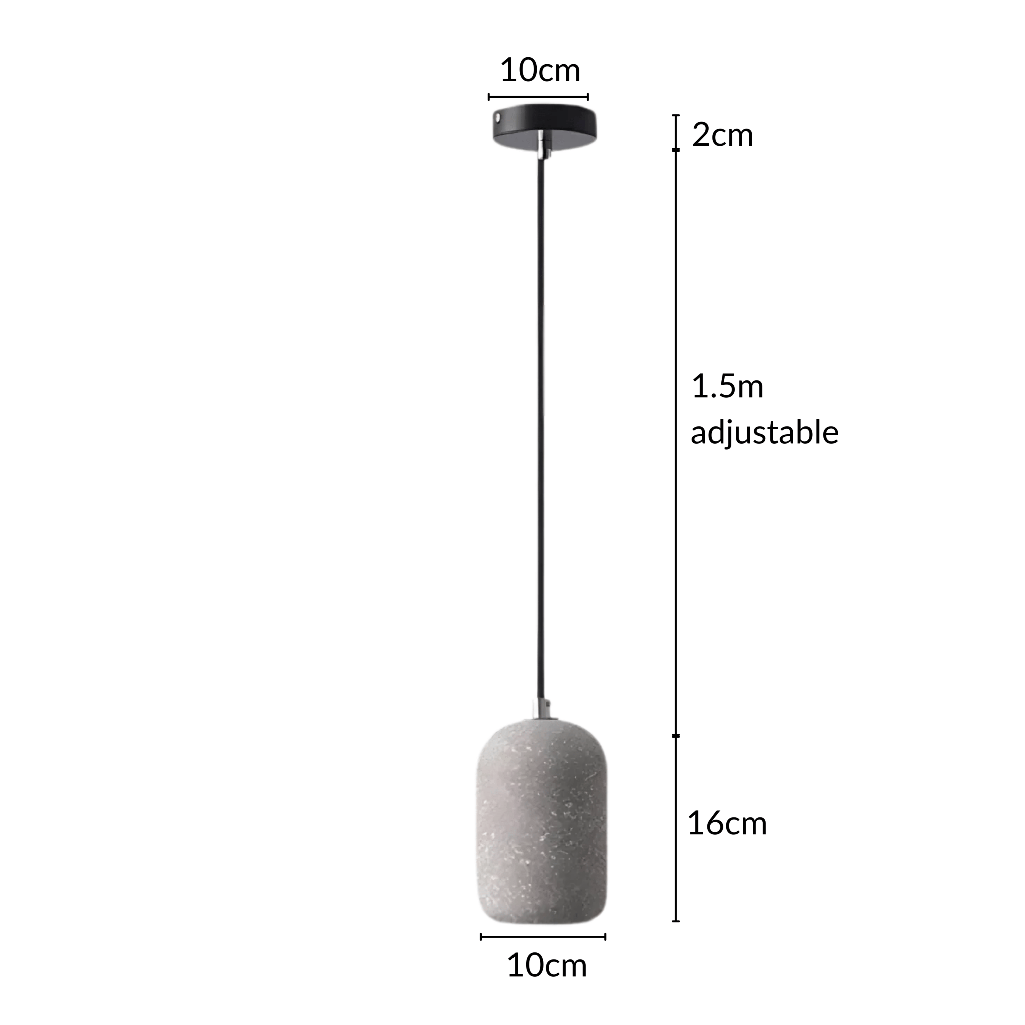 Freyza - PebbleLight | Stylish Modern Cement Pendant Lighting for Kitchen Island
