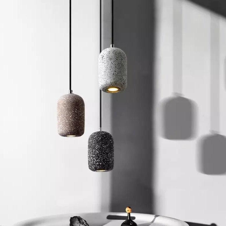 Freyza - PebbleLight | Stylish Modern Cement Pendant Lighting for Kitchen Island