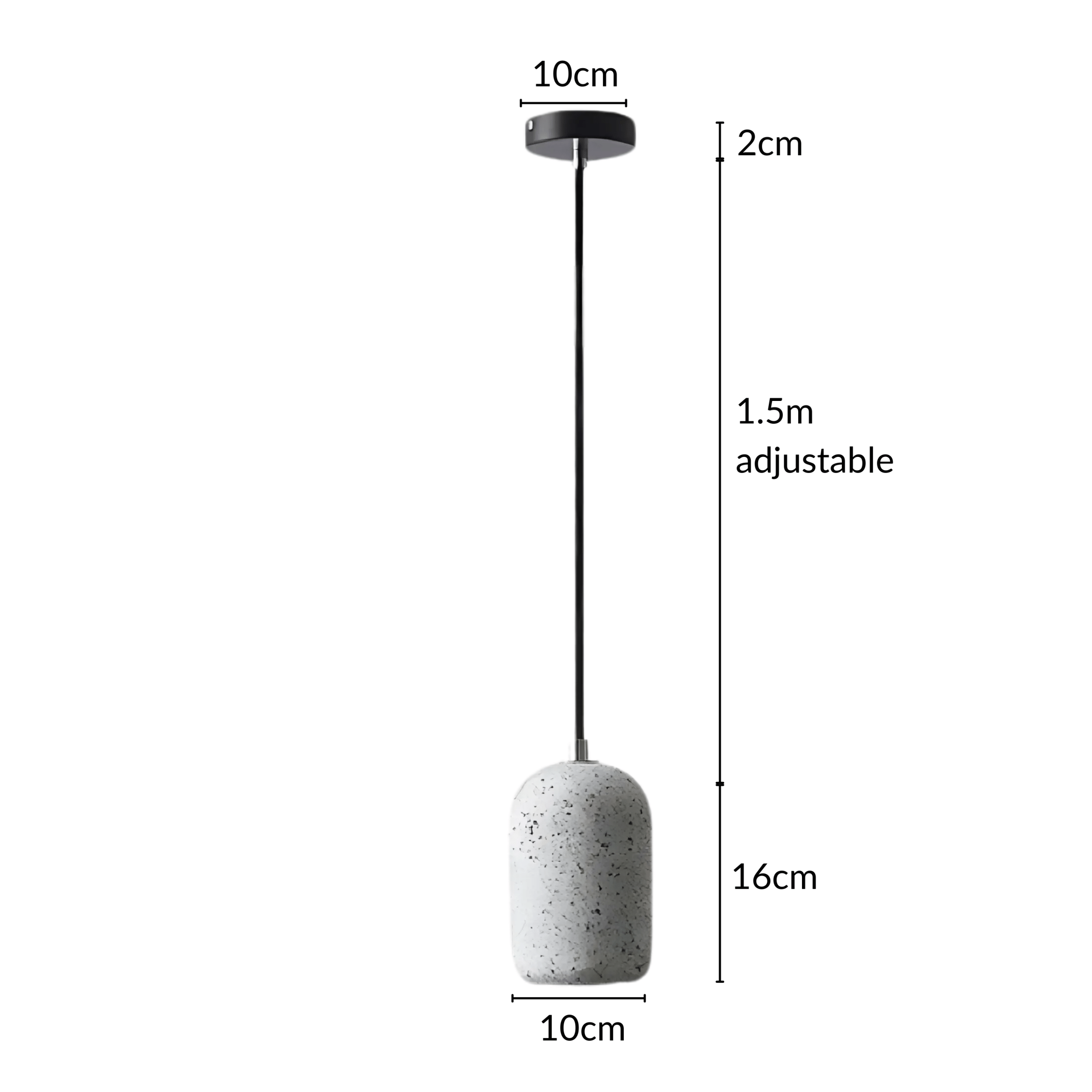 Freyza - PebbleLight | Stylish Modern Cement Pendant Lighting for Kitchen Island